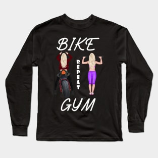 Bike, Gym, Repeat Long Sleeve T-Shirt